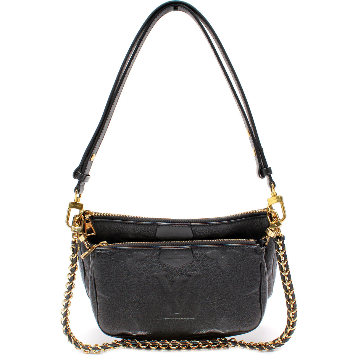 Double Zip Pochette Empreinte – Keeks Designer Handbags