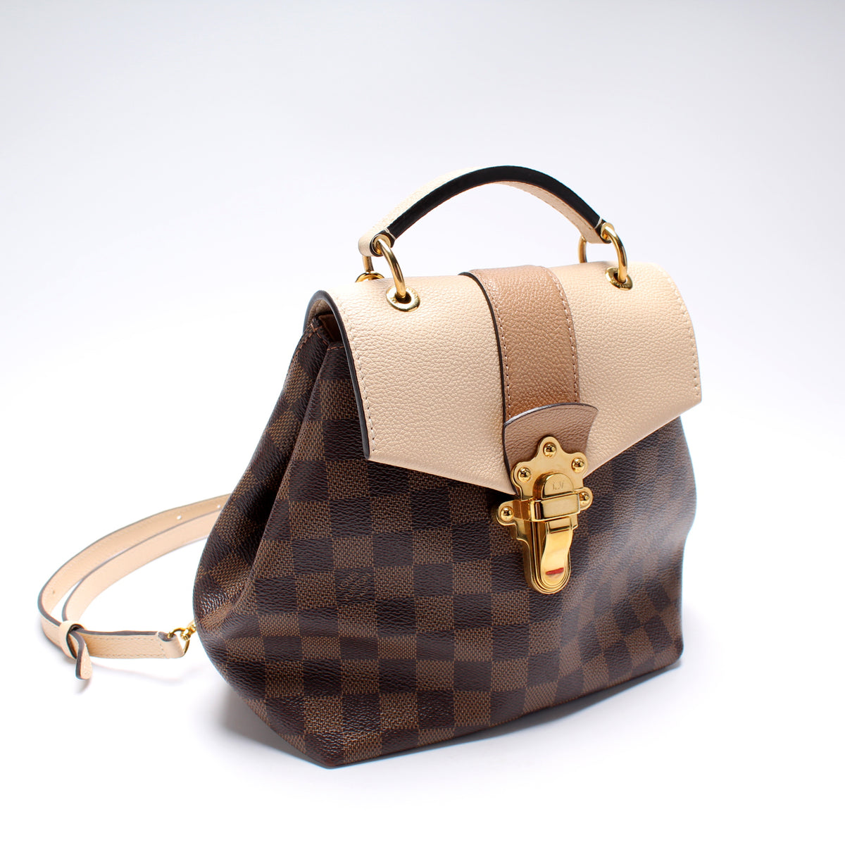 Clapton Backpack Damier Ebene – Keeks Designer Handbags