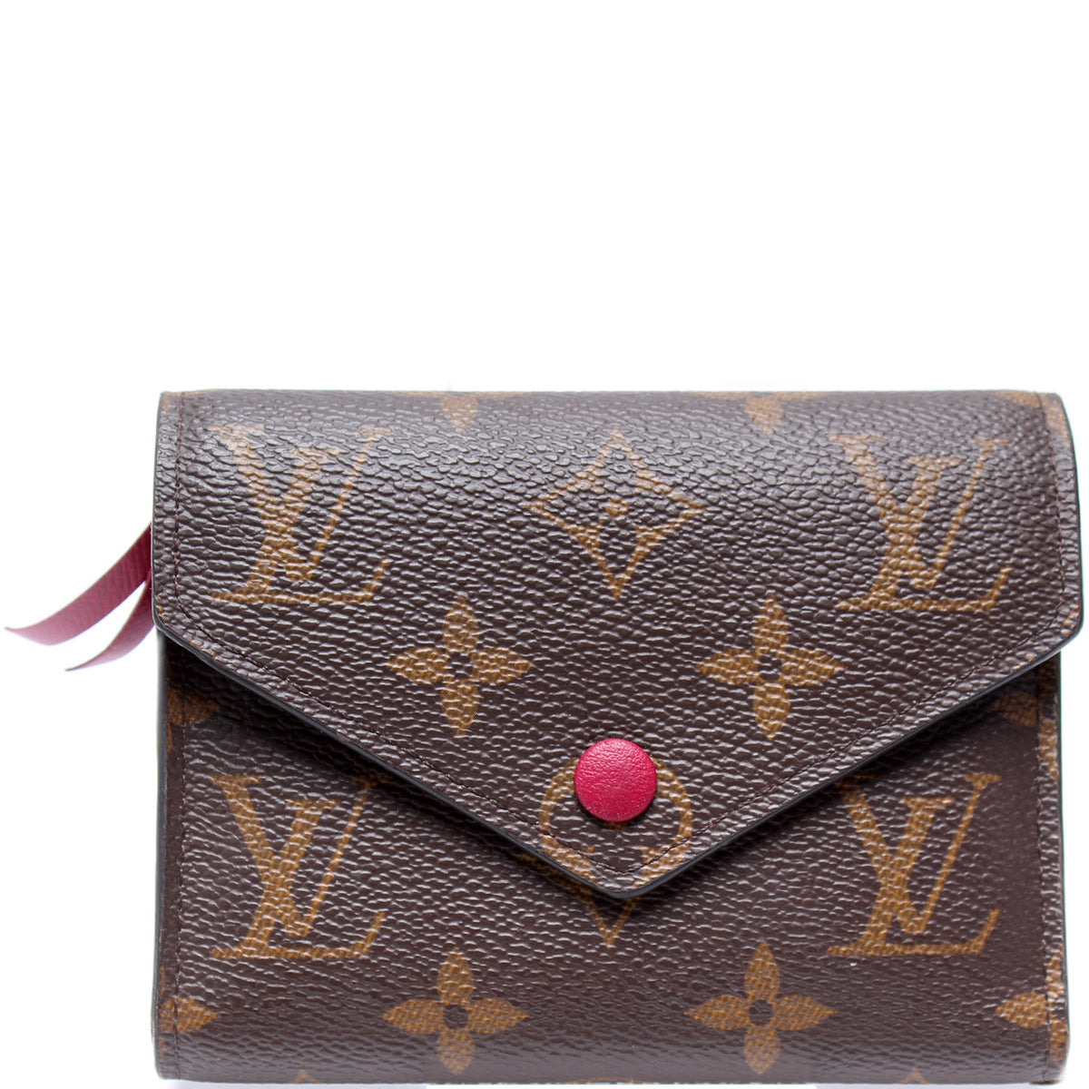 Authentic Louis Vuitton Red Monogram Empreinte Leather Victorine Wallet