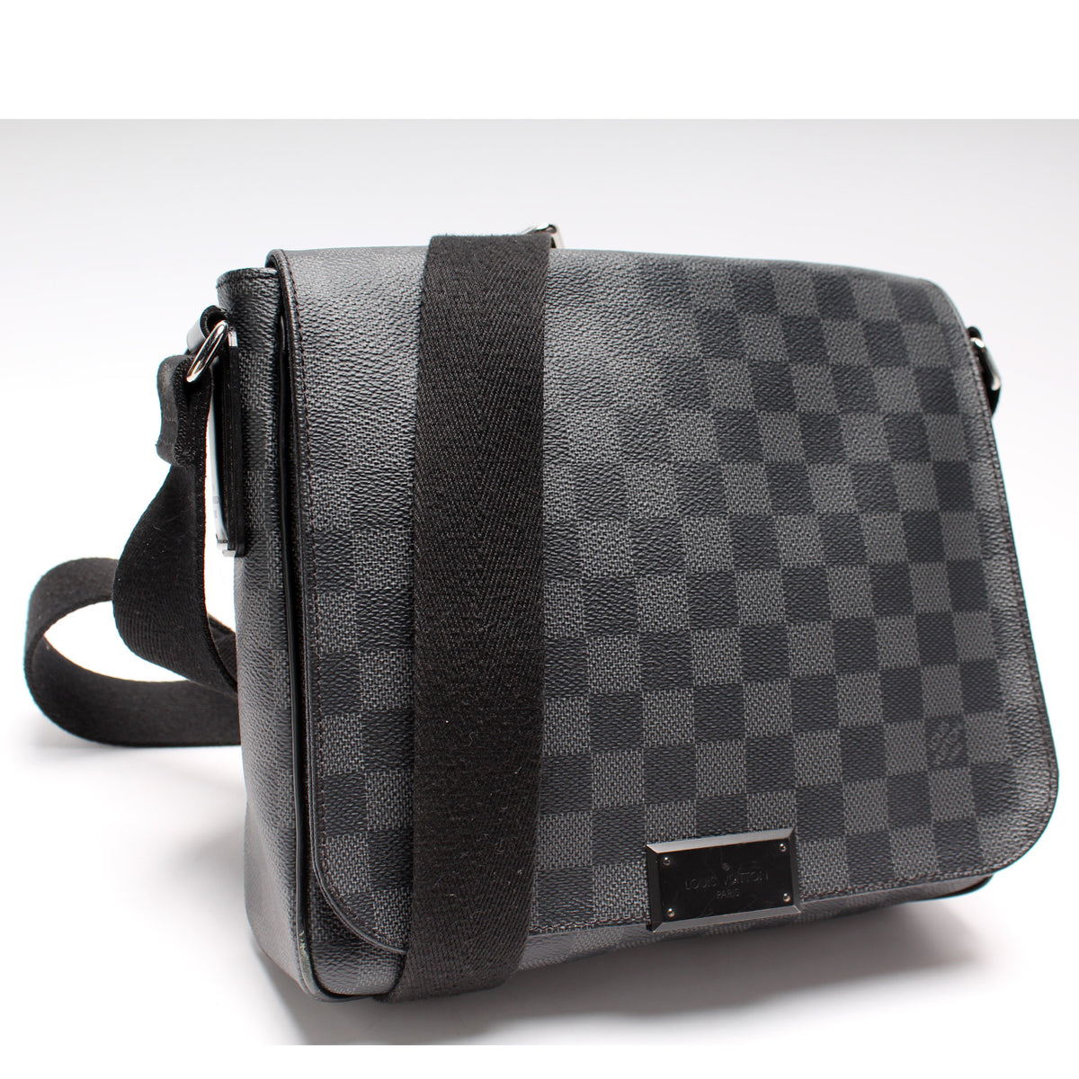 LOUIS VUITTON Damier Graphite District PM Crossbody Bag