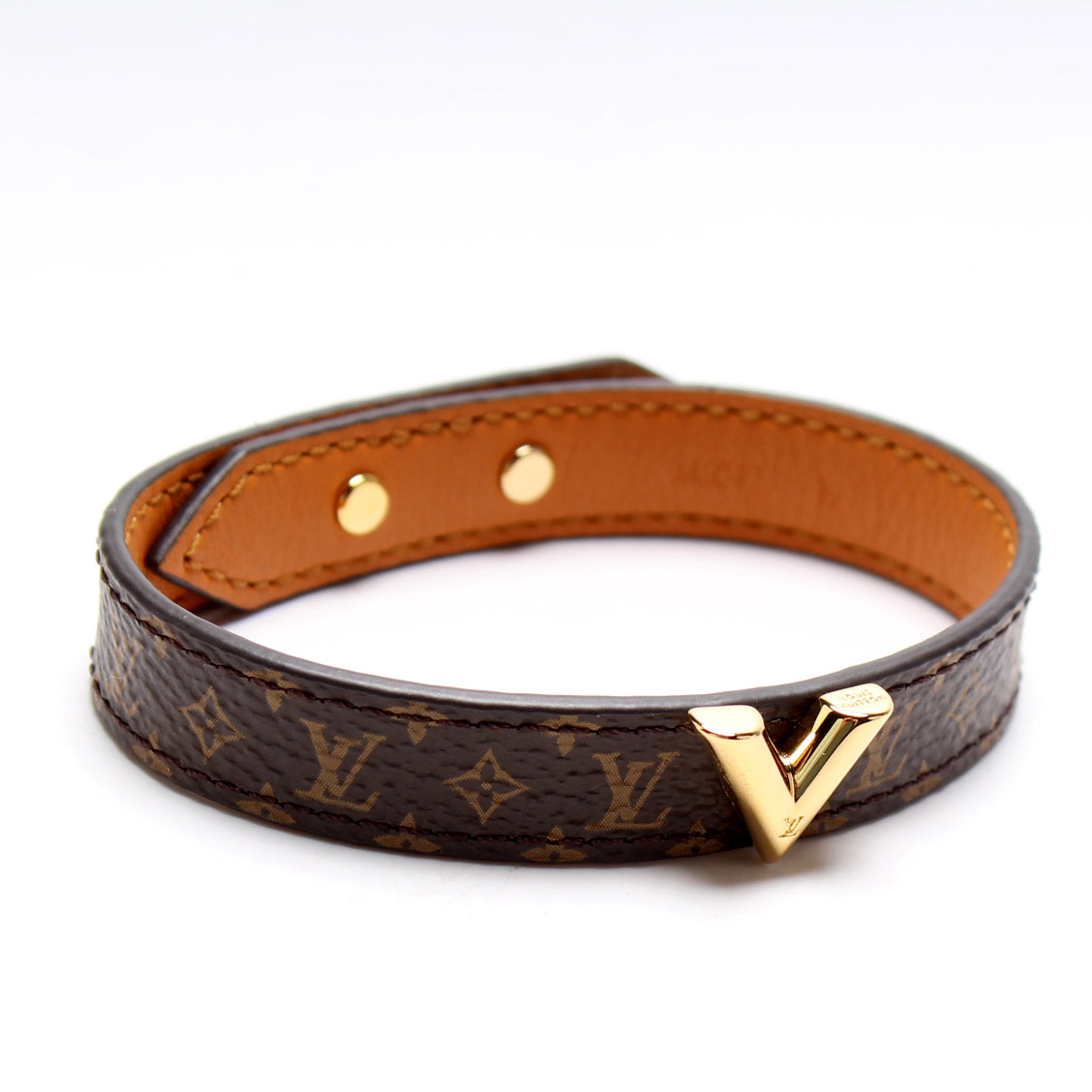 Louis Vuitton Monogram Canvas Essential V Bracelet Size 19 - Yoogi's Closet