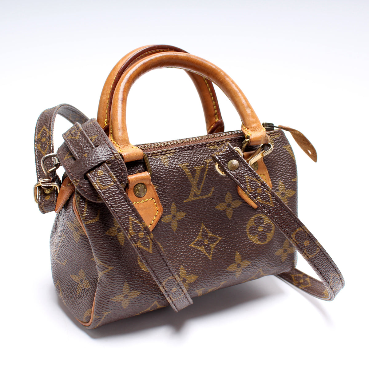 Louis Vuitton - Authenticated Nano Speedy / Mini HL Handbag - Patent Leather Brown For Woman, Very Good condition