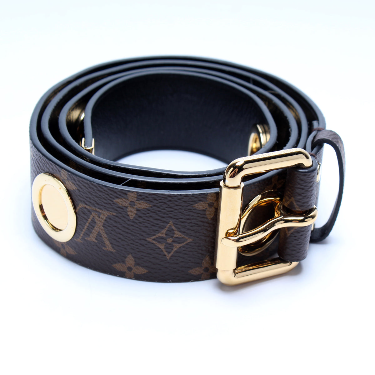 MP358 Monogram Leather Reversible Belt Size 80/32 – Keeks Designer