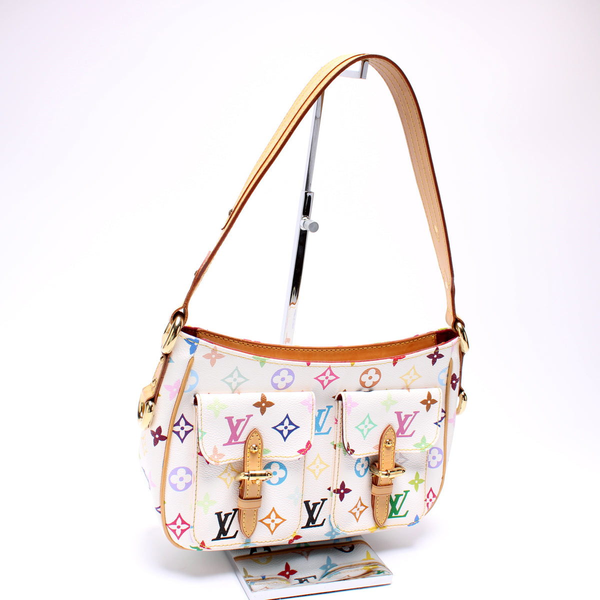 Louis Vuitton Louis Vuitton Lodge PM White Multicolor Monogram Canvas