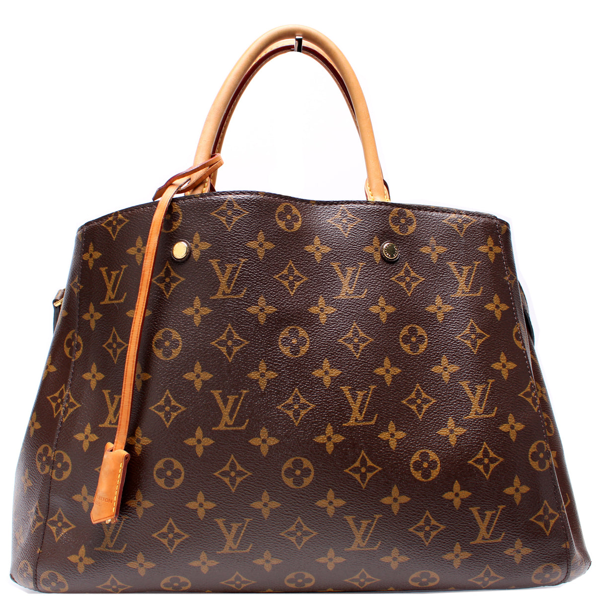 Louis Vuitton - Authenticated Montaigne Handbag - Leather Brown for Women, Very Good Condition