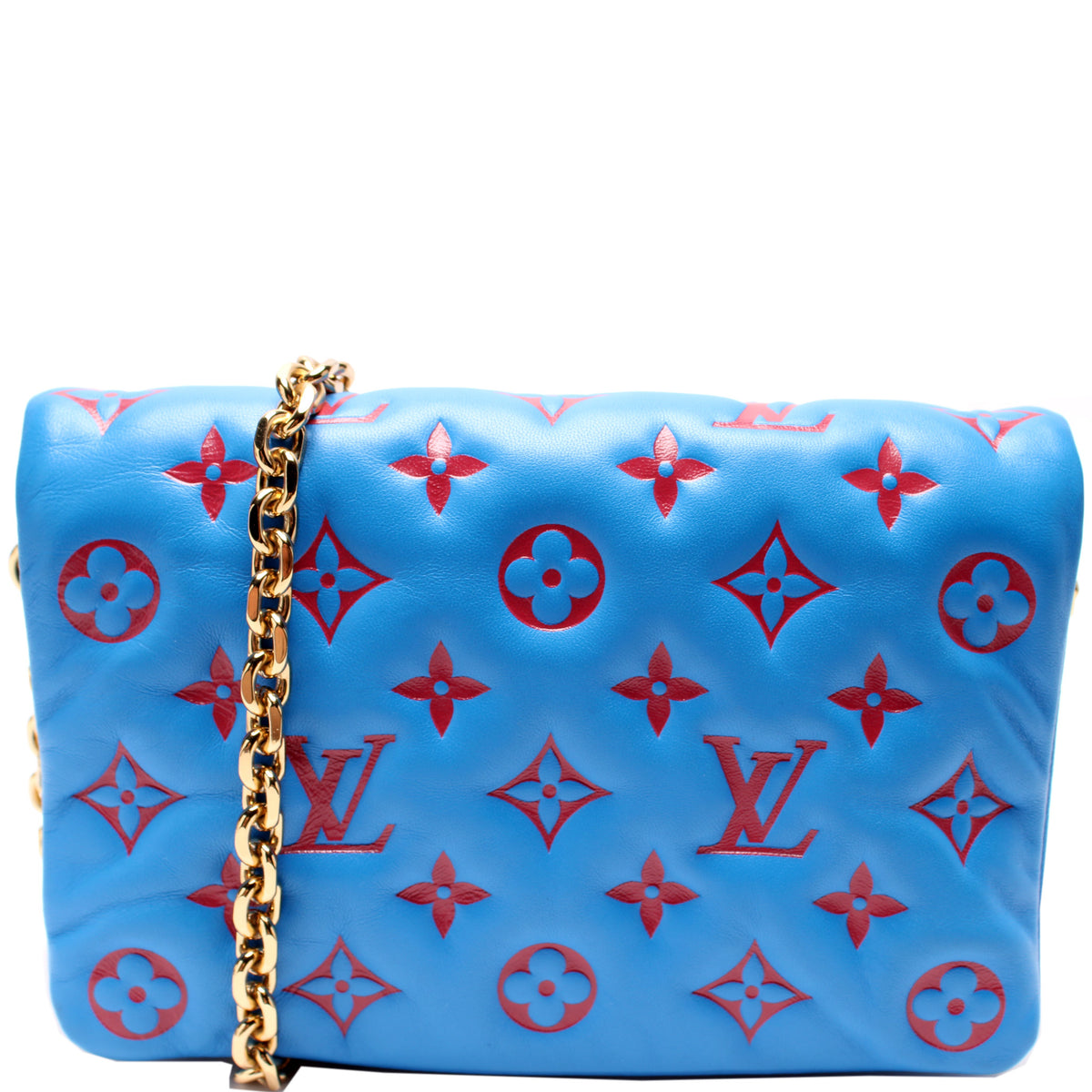 Louis Vuitton, Bags, Louis Vuitton Coussin Pm Blue Red Monogram Bag