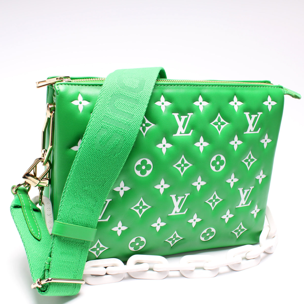 Coussin MM LV Garden Lambskin – Keeks Designer Handbags
