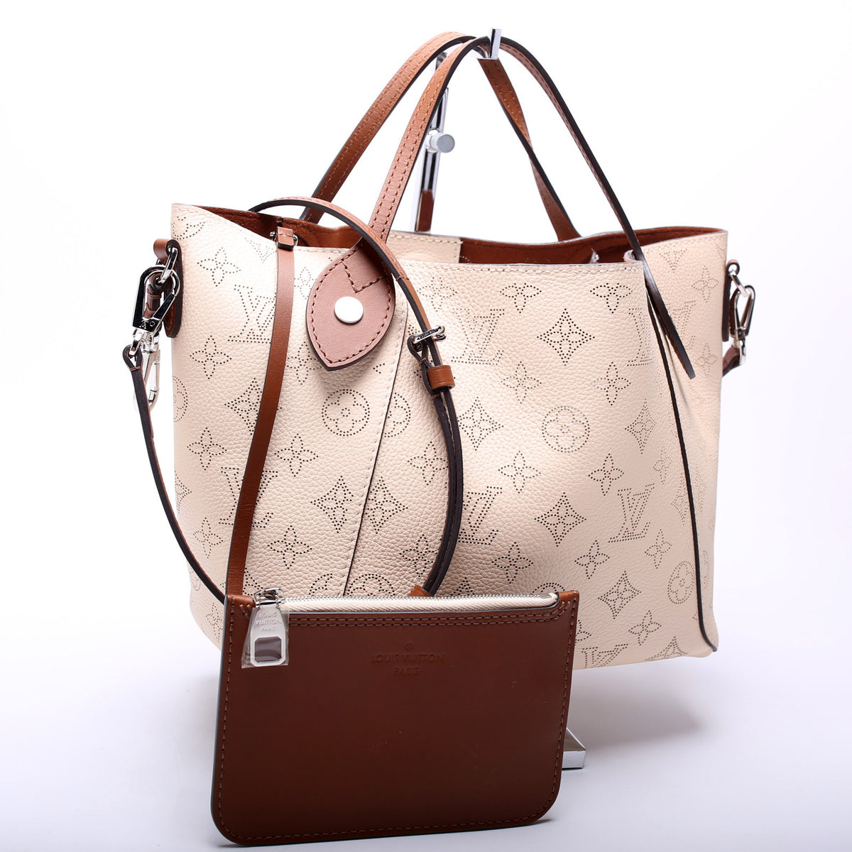 Louis Vuitton Mahina Hina Shoulder Bag Beige GHW