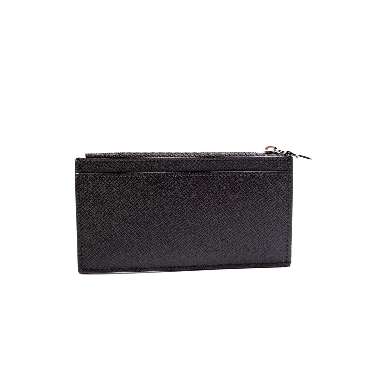 Coin Card Holder - Luxury Taiga Leather Black