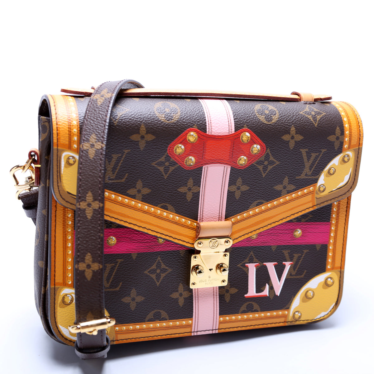 Louis Vuitton - Authenticated Pochette Trunk Handbag - Cloth Multicolour for Women, Never Worn, with Tag