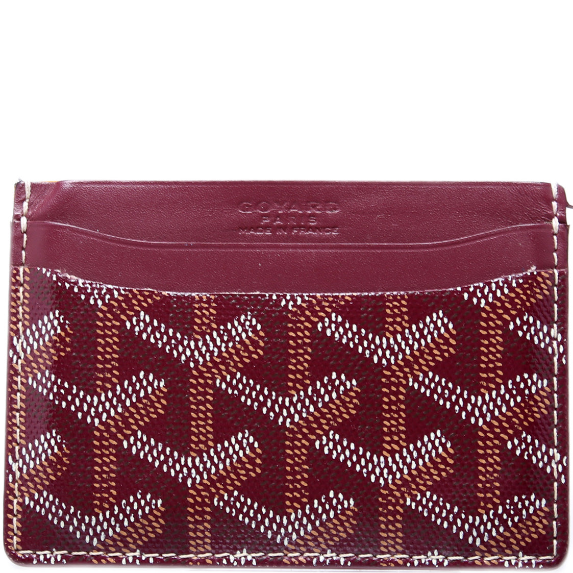 Goyard Saint Sulpice Card Holder Goyardine Red