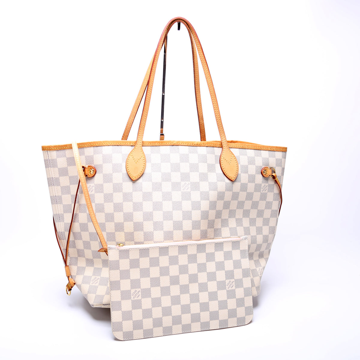 Louis Vuitton Neverfull MM Damier Azur/Pink in Coated Canvas