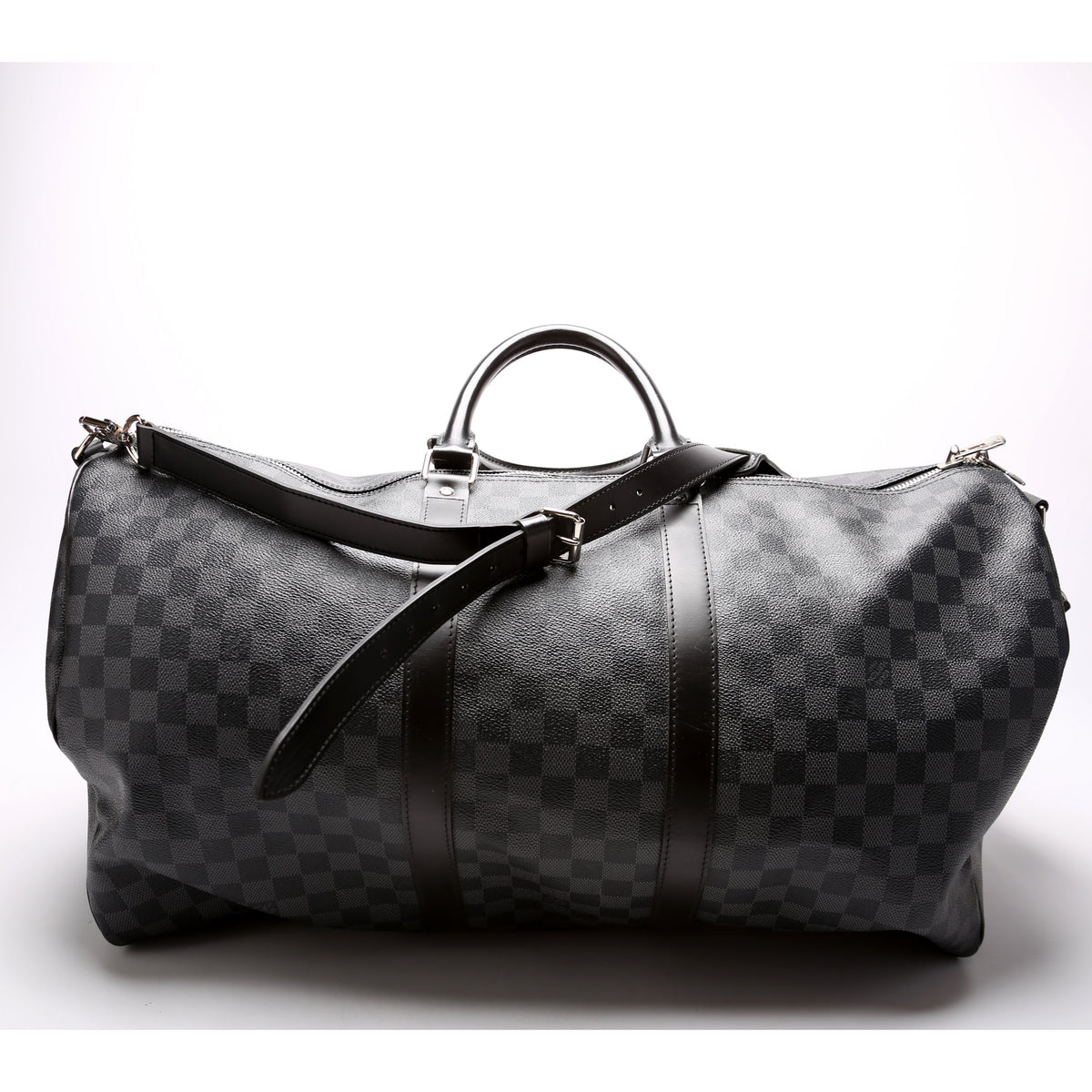 Keepall 55 Bandouliere Damier Graphite – Keeks Designer Handbags