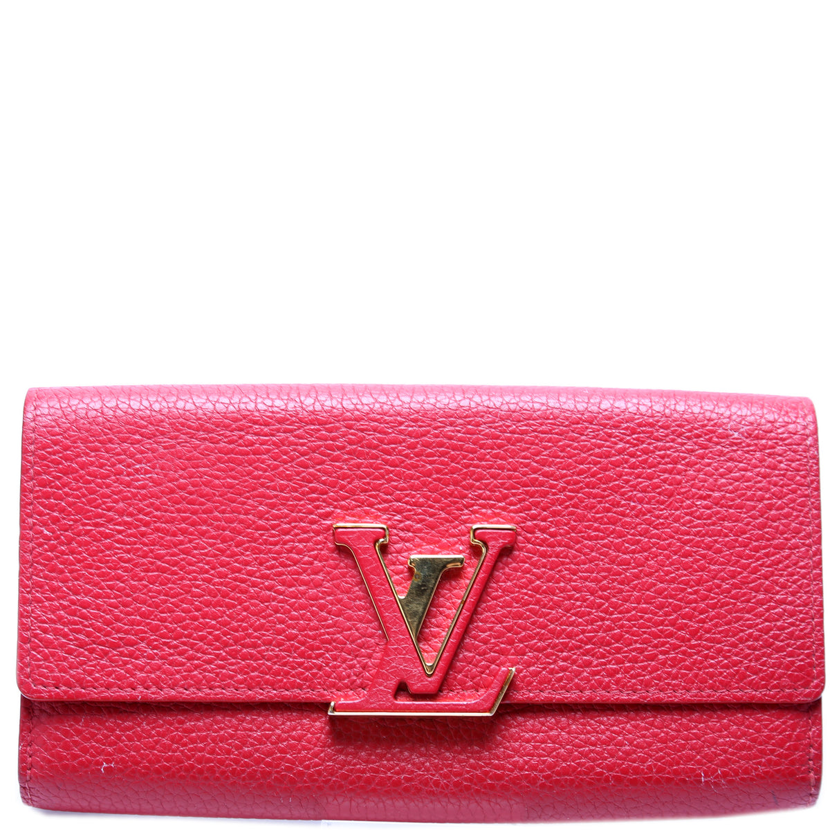 Louis Vuitton - Authenticated Capucines Wallet - Leather Pink for Women, Very Good Condition