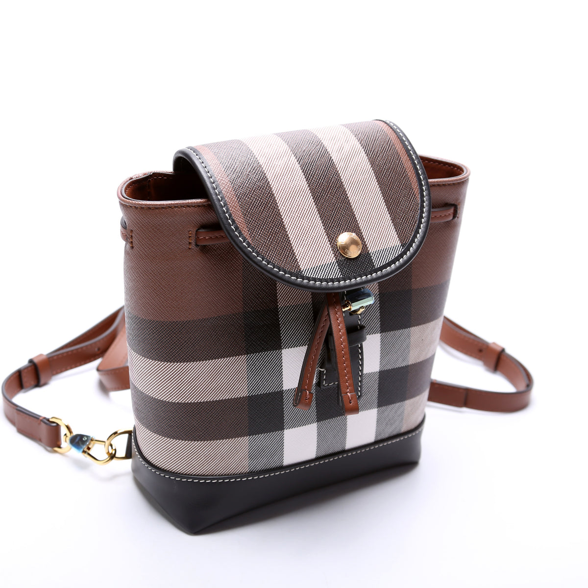 burberry mini check backpack Check Coated Canvas Micro Backpack