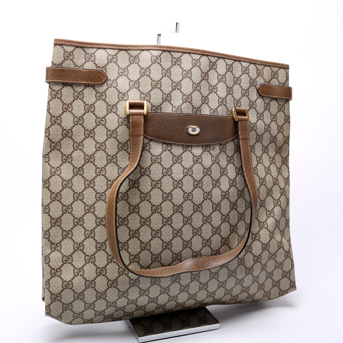 GUCCIベロアvintageバッグ✦ GUCCIベロアvintageバッグ✦ Gucci Beige/Bordeaux Canvas Large