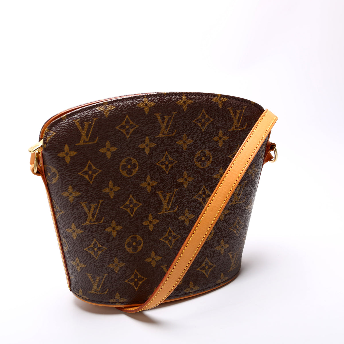 Louis Vuitton Vintage Brown Drouot Leather Crossbody, Best Price and  Reviews