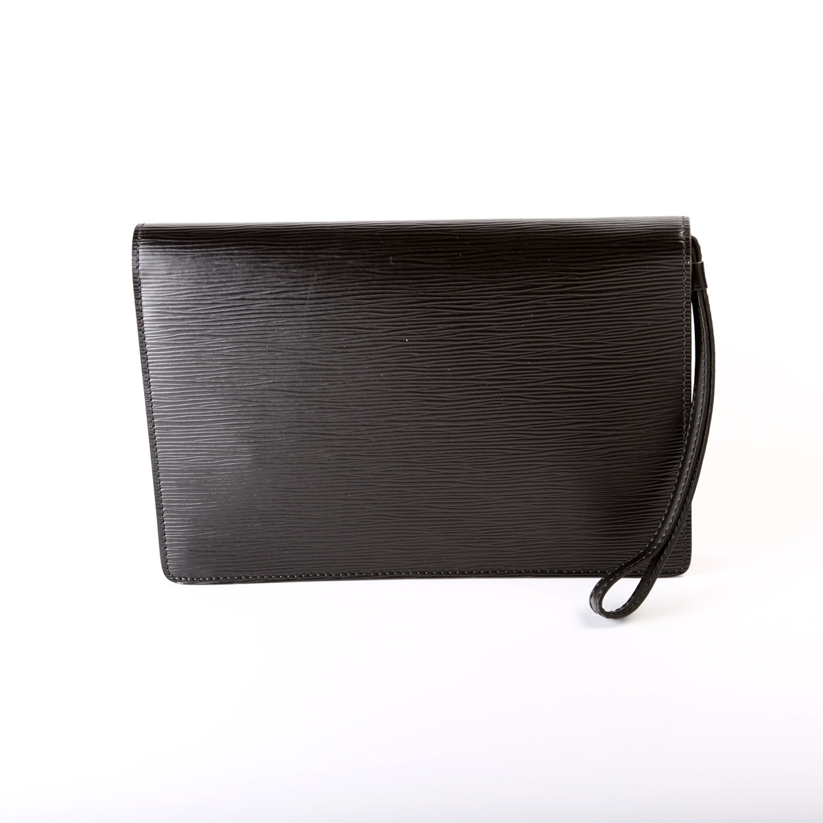 Louis Vuitton - Pochette - Sellier Dragonne Black Leather Cloth ref.122779  - Joli Closet