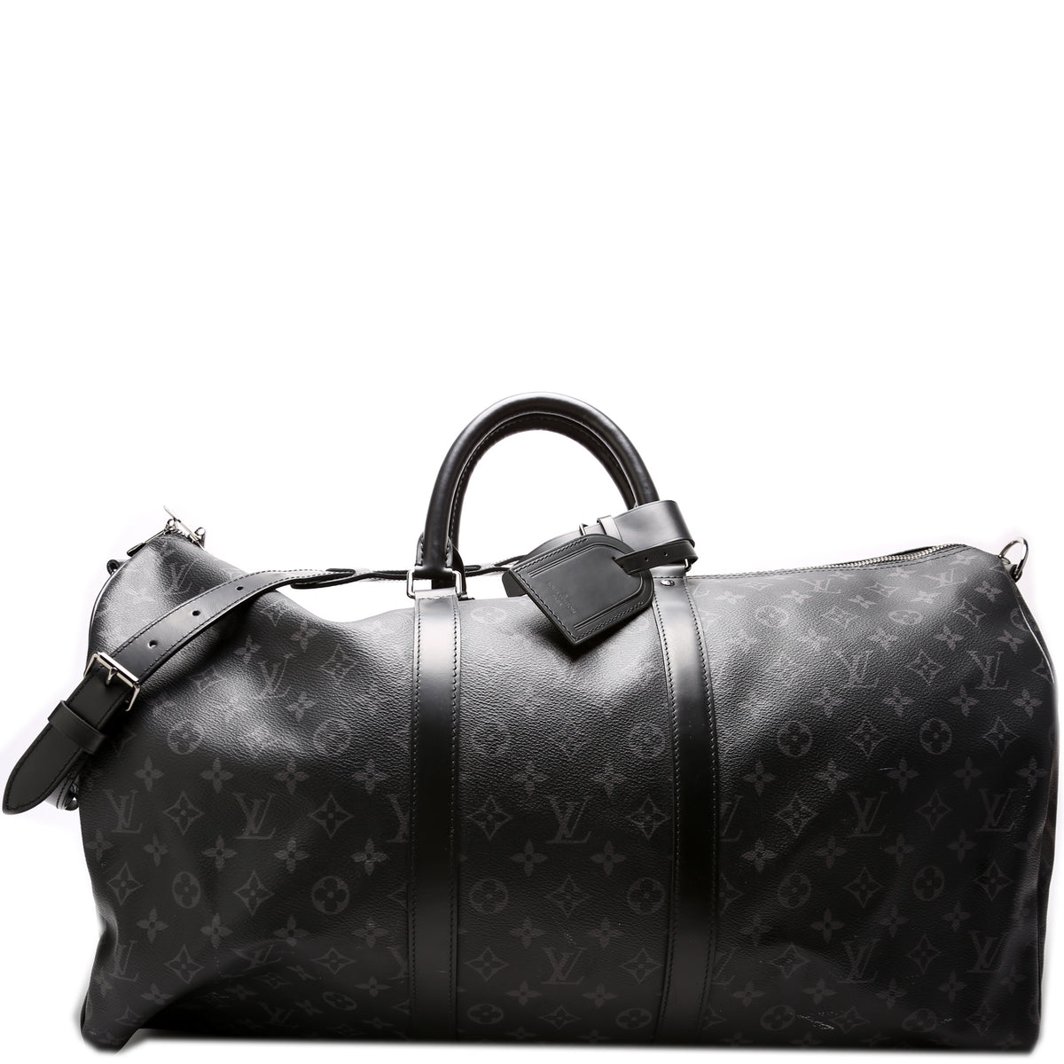 Keepall 55 Bandouliere Damier Ebene – Keeks Designer Handbags