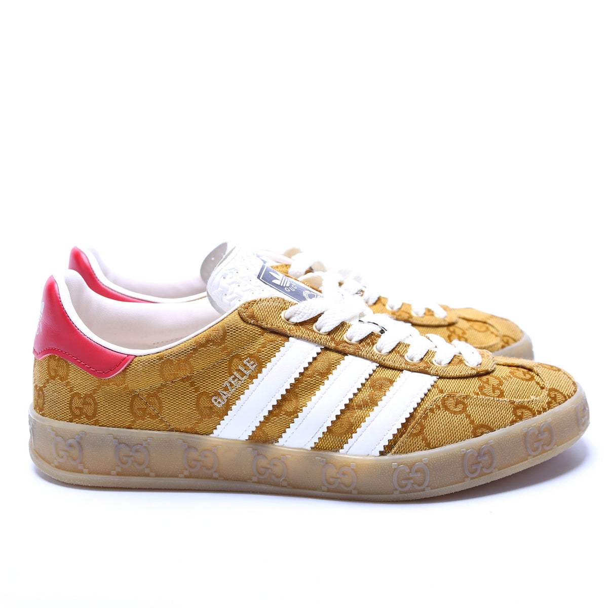 Gucci X Adidas Gazelle GG Canvas Sneakers Size 38.5