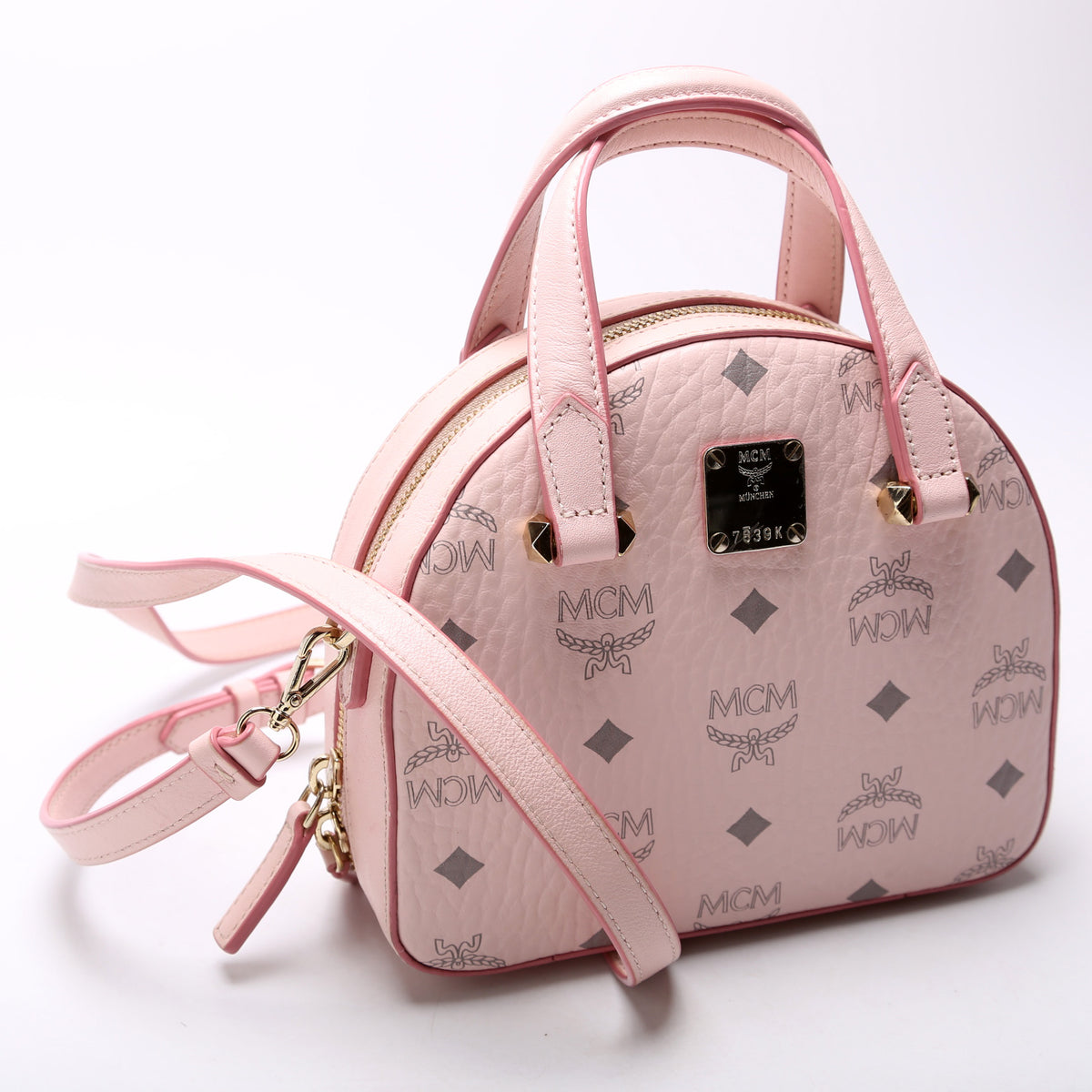Mcm Essential Mcm Half Moon Bag MCM Pink Color Mini Crossbody Bag