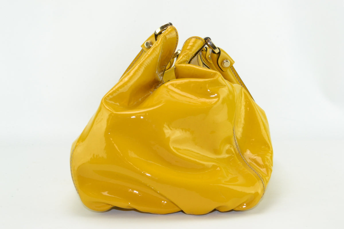 Gucci Yellow Patent Leather D Ring Hobo (189835) – Keeks Designer