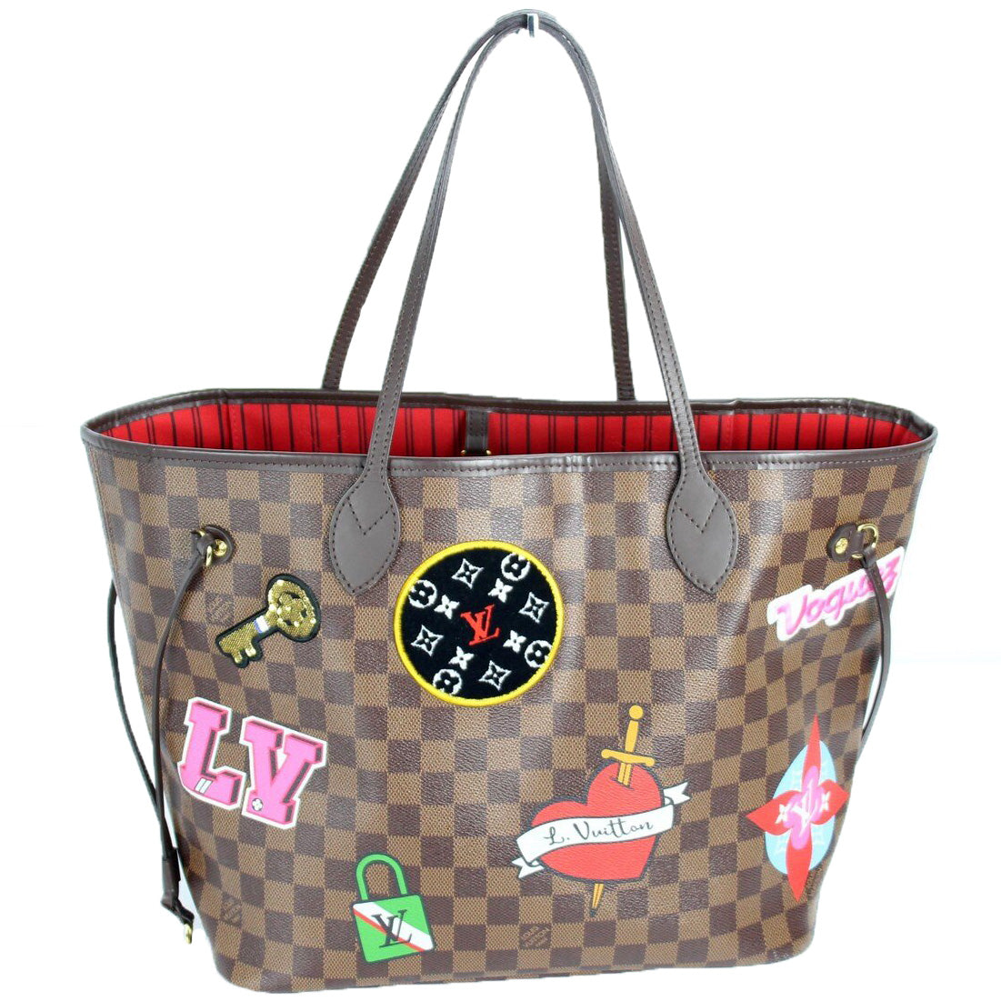 Louis Vuitton Neverfull Damier Ebene Patches (Without Pouch) MM