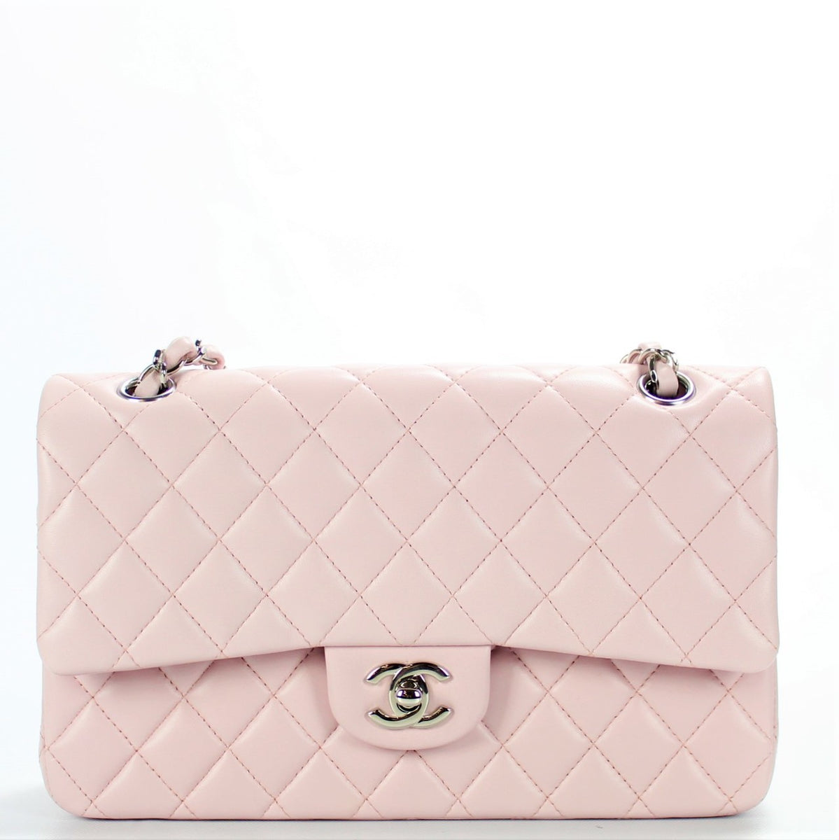19 FLAP BAG 26 PINK LAMBSKIN