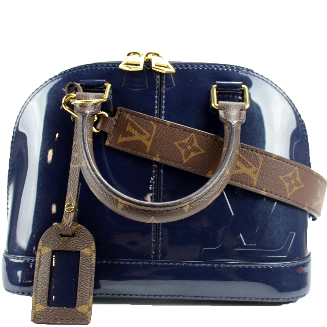Alma with Additional Strap Blue Vernis