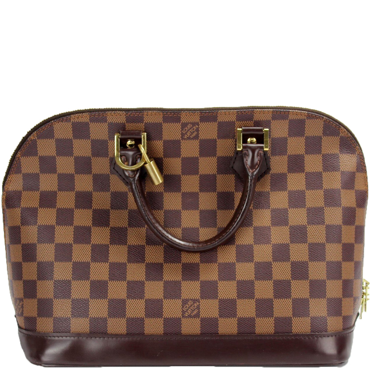 Brown Leather Louis_Vuitton Alma Pm Damier Ladies Hand Purse, For PARTY WEAR