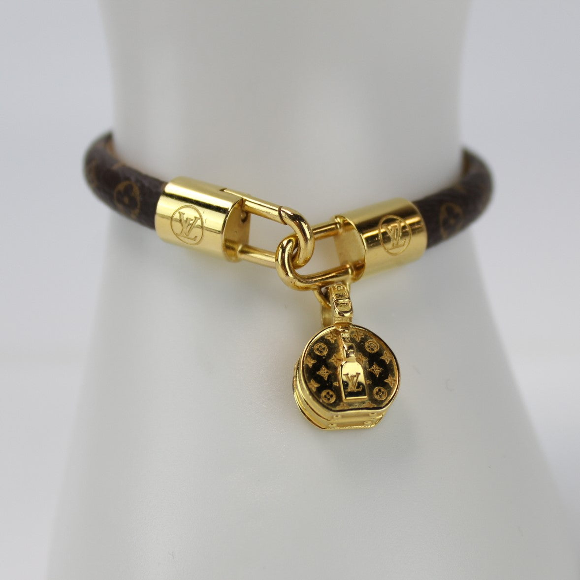 Louis Vuitton LV Logo Bracelet with Backpack Charm