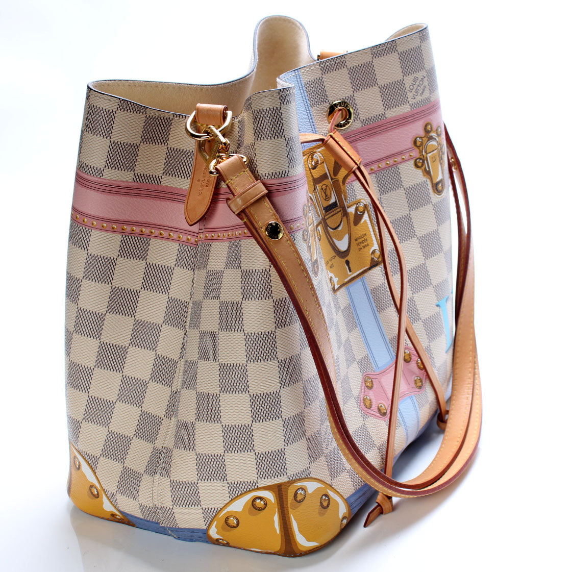 Louis Vuitton Limited Edition Damier Azur Summer Trunks NeoNoe - Neutrals  Bucket Bags, Handbags - LOU787972