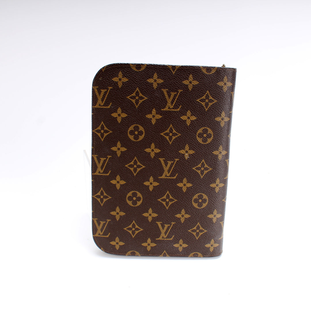 Desk Agenda Zip Around Vintage Licensed Monogram