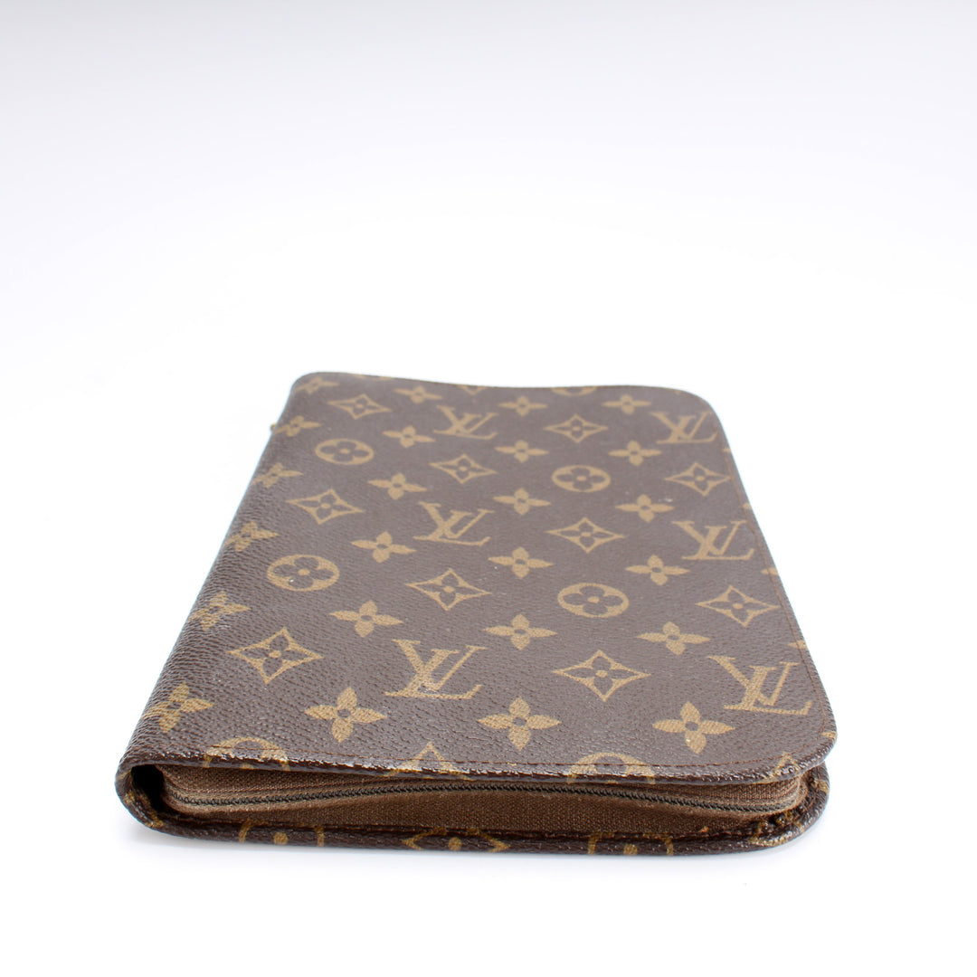 Desk Agenda Zip Around Vintage Licensed Monogram