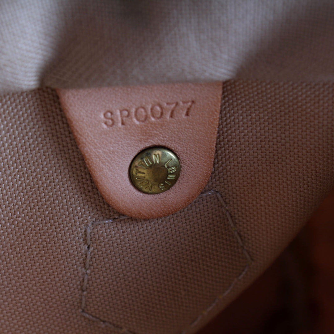 Louis Vuitton Speedy Damier Date Code Authentic Louis Vuitton Vintage Speedy 25 Damier Azur Authentic With COA