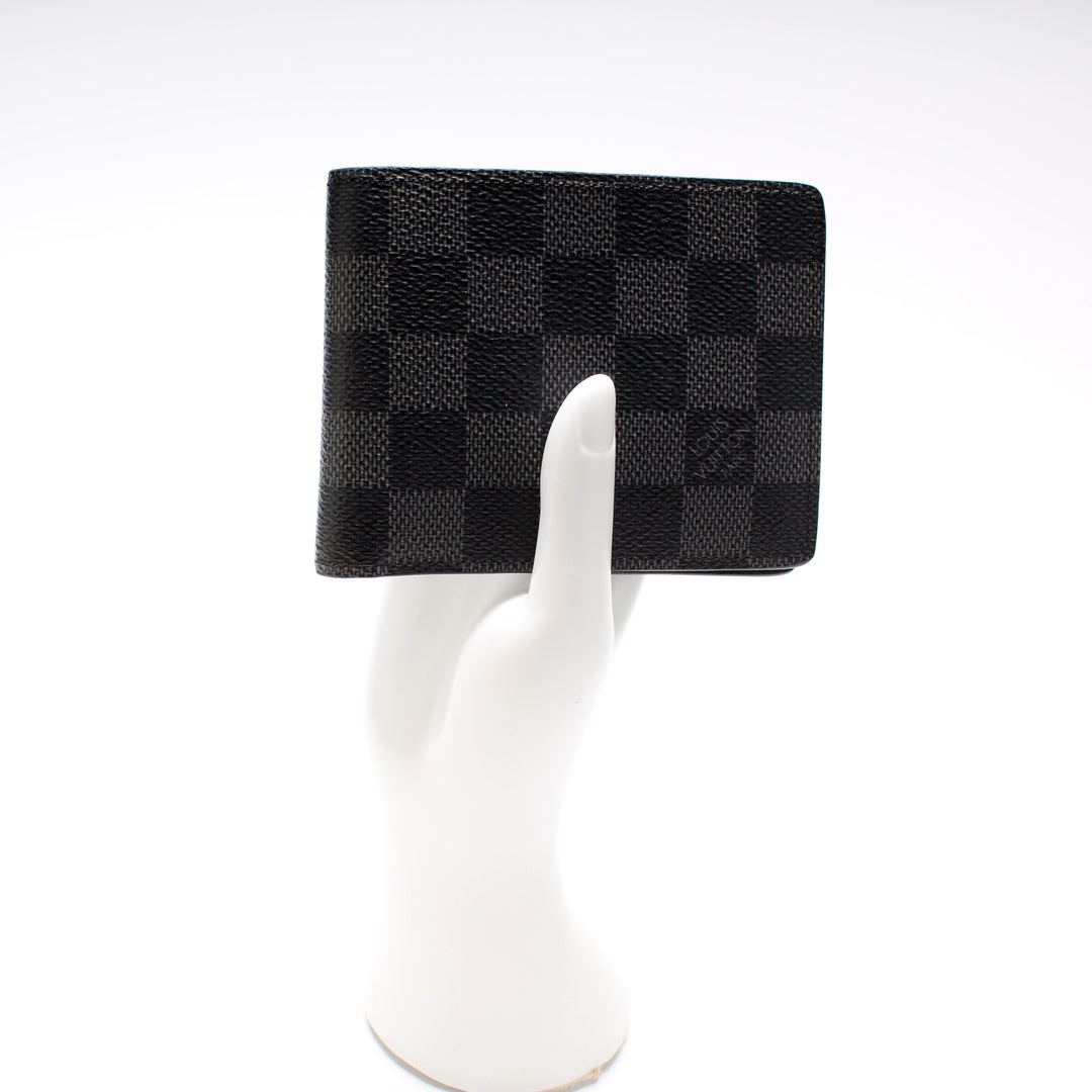 【無料郵送/関税込/正規品】 Louis Vuitton Slender Wallet Blac Slender Wallet Damier Graphite