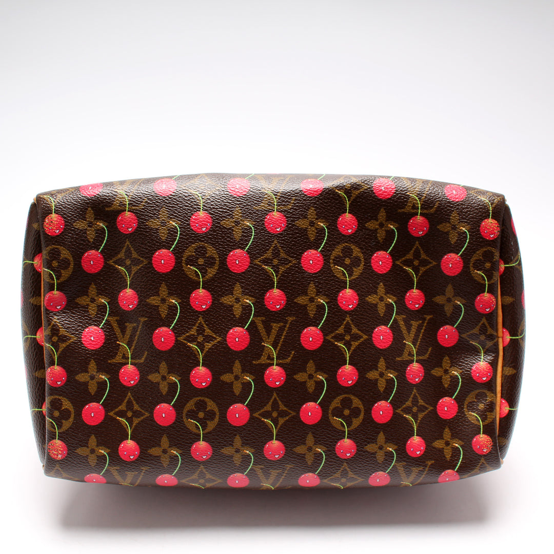 Speedy 25 Cerises Monogram