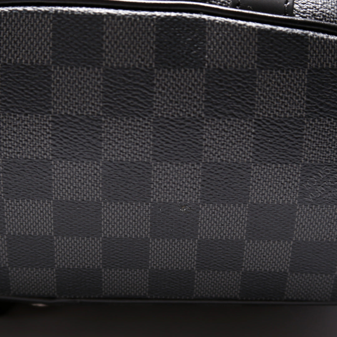louis vuitton black checkered backpack Christopher MM Backpack Damier Graphite