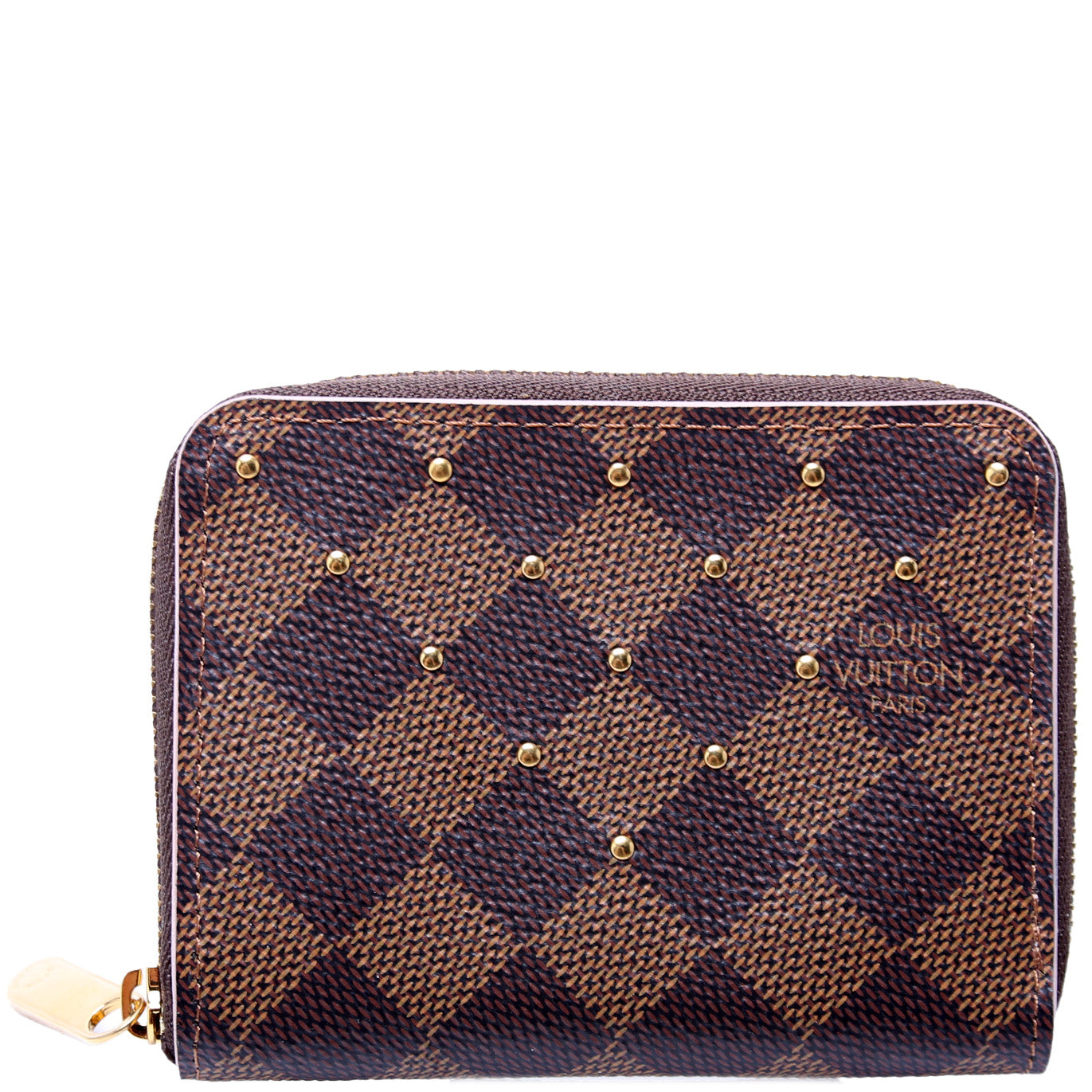 Zippy Coin Purse Studded Damier Ebene