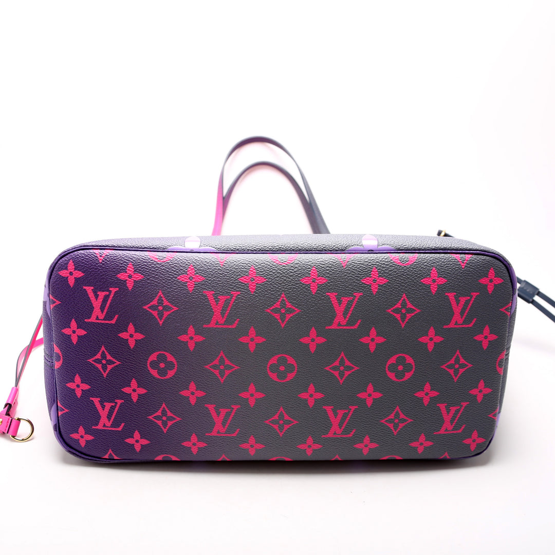 Neverfull MM W/Pouch 'Spring In The City' Giant Monogram