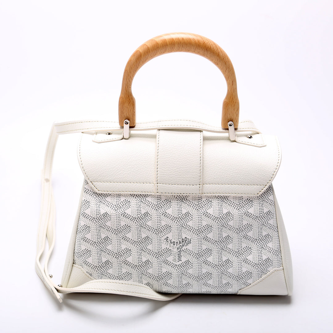 レア【GOYARD】ブラウン レザー SAIGON SOUPLE ミニハンドバッグ GOYARD Saïgon Souple Mini Bag