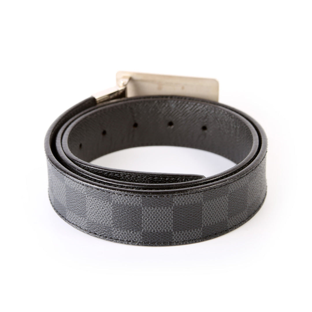 LV Inventeur 35MM Damier Graphite/Leather/ Reversible Belt Size 85/34