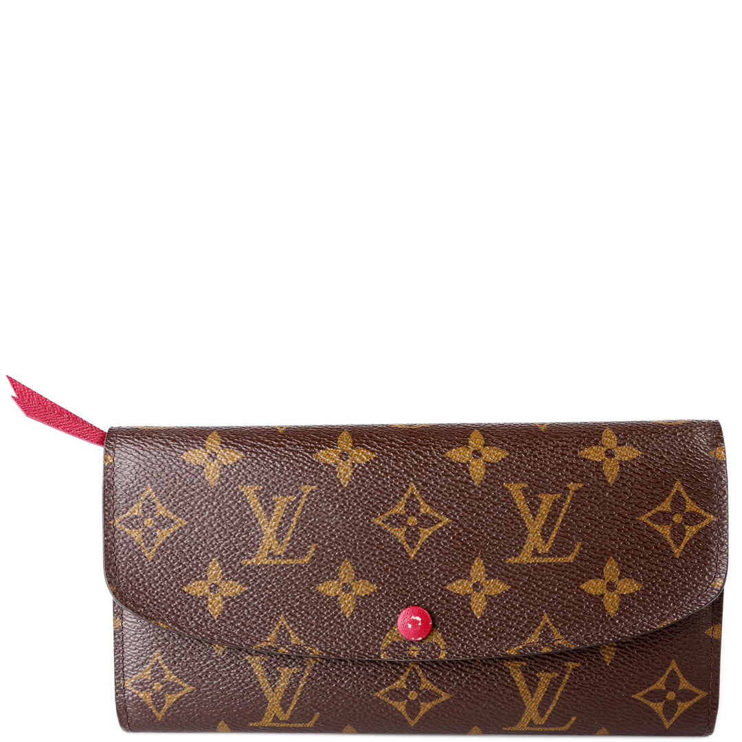 Louis Vuitton Monogram Emilie outlet Wallet Red