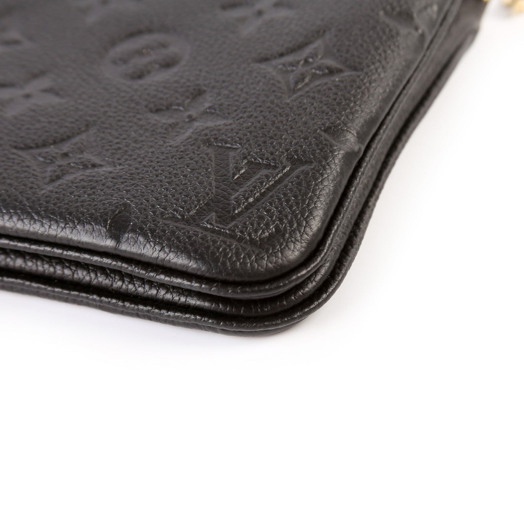 Double Zip Pochette Empreinte