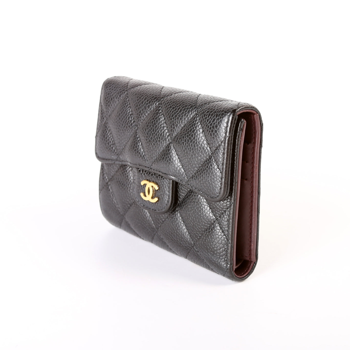 Classic Compact Flap Wallet Caviar 24m