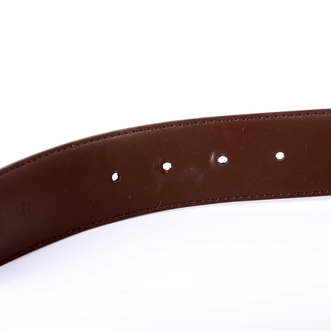 LV Initiales 40MM Reversible Damier Ebene/Leather Belt Size 105/42