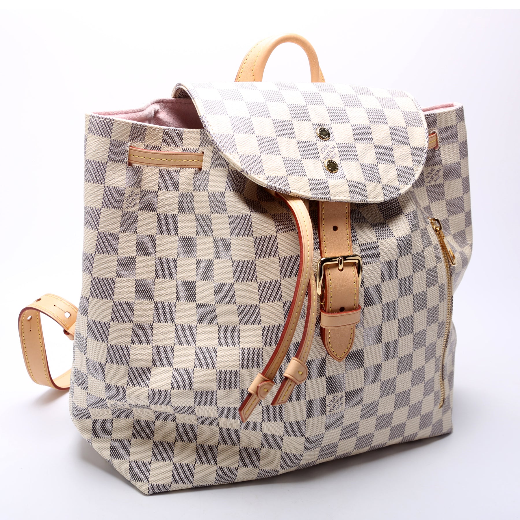 fake white louis vuitton backpack Sperone Backpack Damier Azur