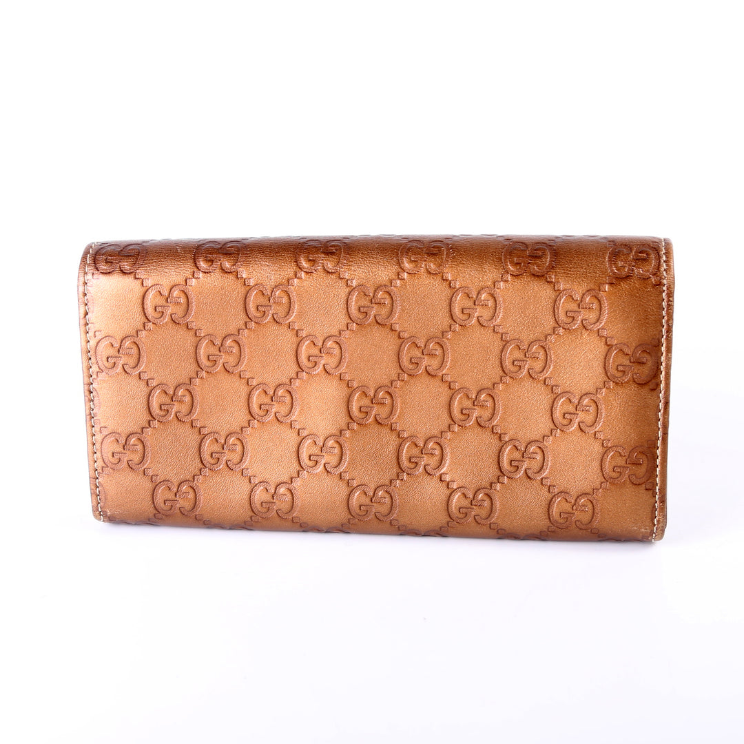 Guccissima Lovely Heart Continental Wallet