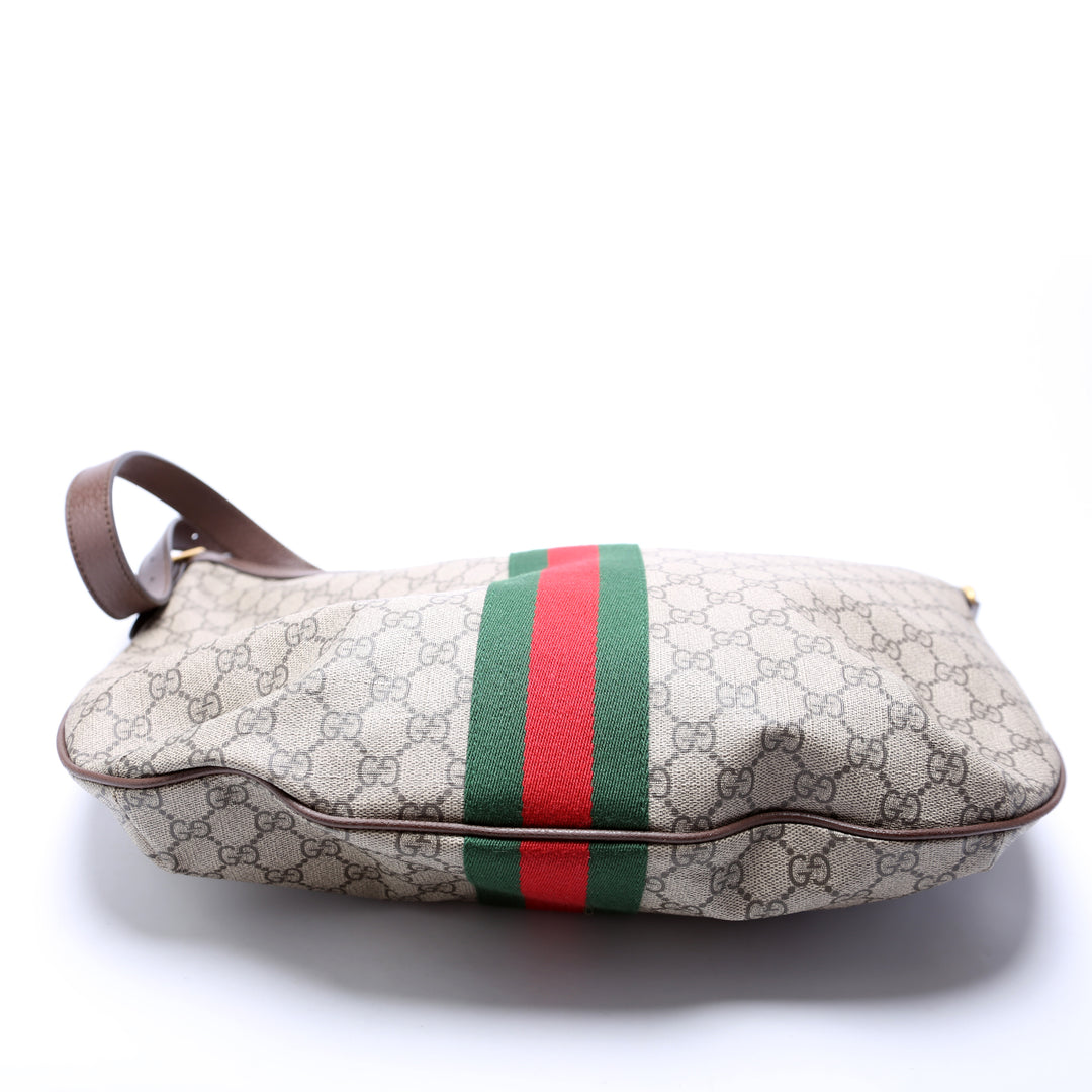 モダンクラシック◇Ophidia スモール バッグ◇GUCCI Ophidia small slingbag in beige and dark brown fabric