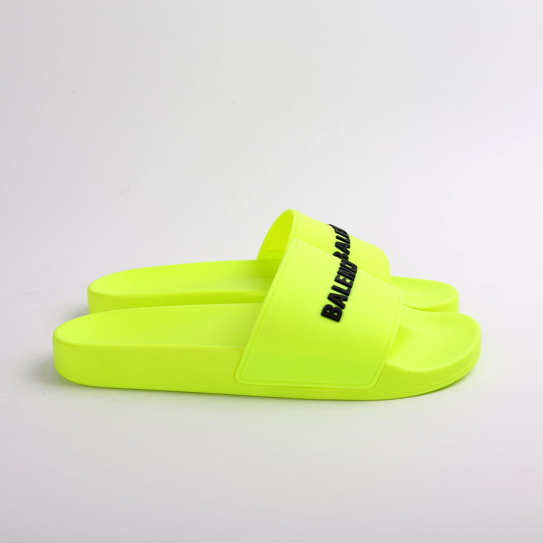 Balenciaga green slides best sale